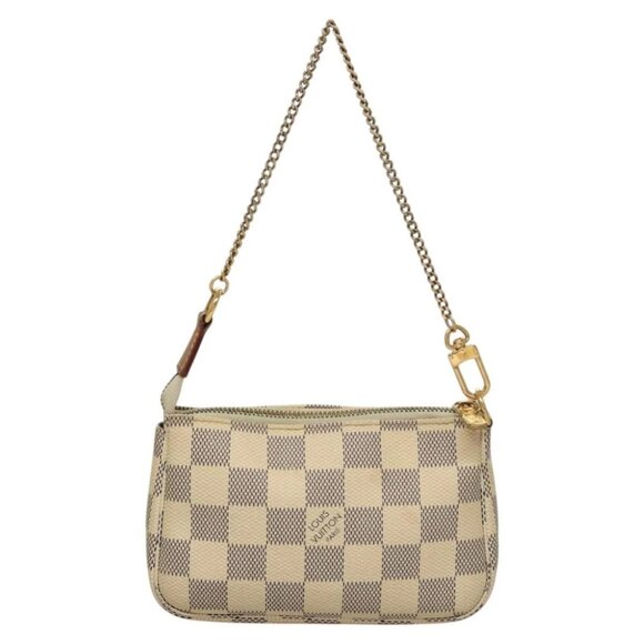 LOUIS VUITTON Damier Azur Mini Pochette Accessoires Pouch N63005 Auth sw224 - Picture 2 of 16